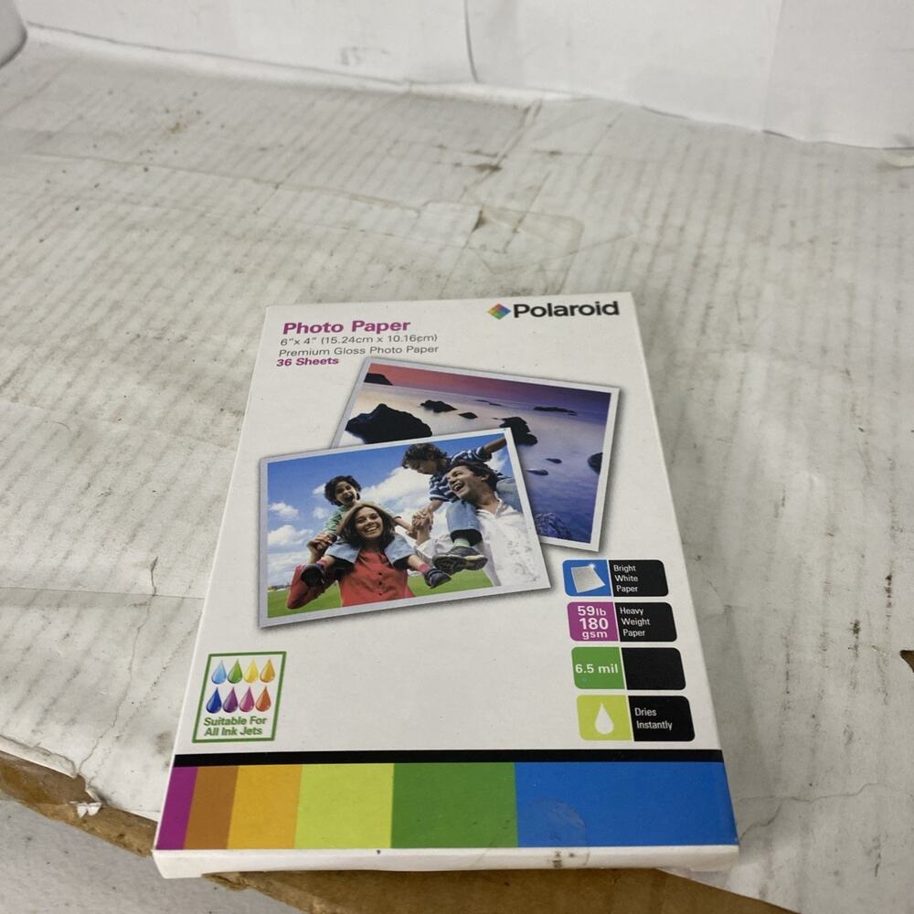 Polaroid Photo Paper Premium Gloss 6 x 4" 36 Sheets 180 gsm New Sealed